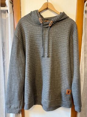 Unisex lightweight waffle knit sweatshirt (4XL)